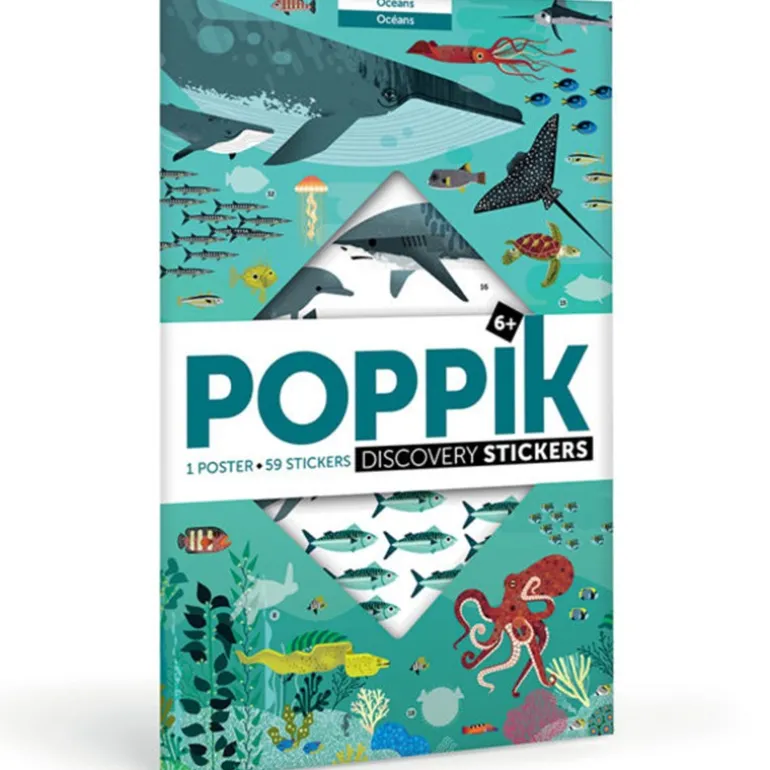 Poster Discovery Poppik et 59 stickers - Océans