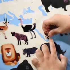 Poster Discovery Poppik et 67 stickers - Animaux du monde