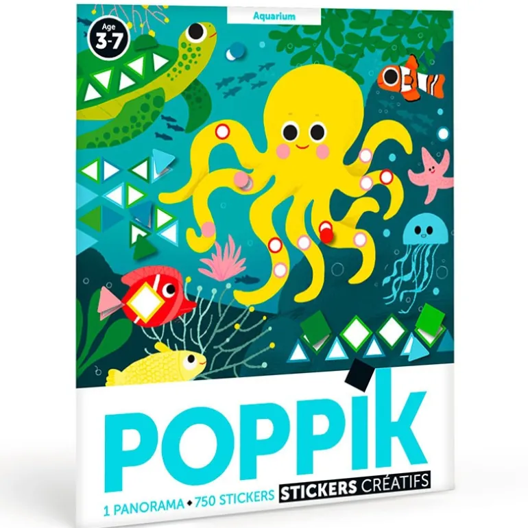 Poster Panorama Poppik et 750 gommettes - Aquarium