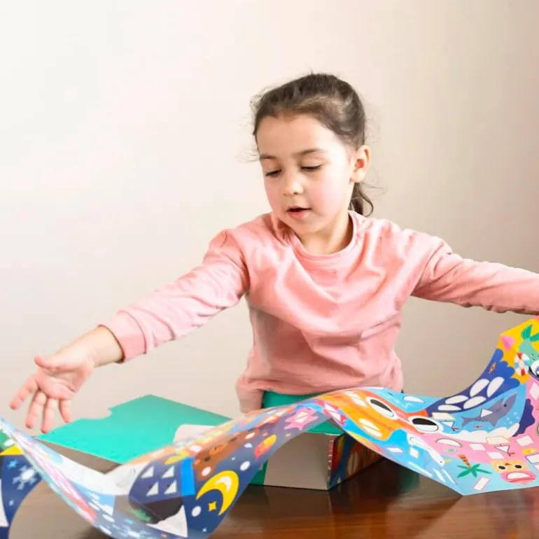 Poster Panorama Poppik et 520 gommettes - Les Saisons