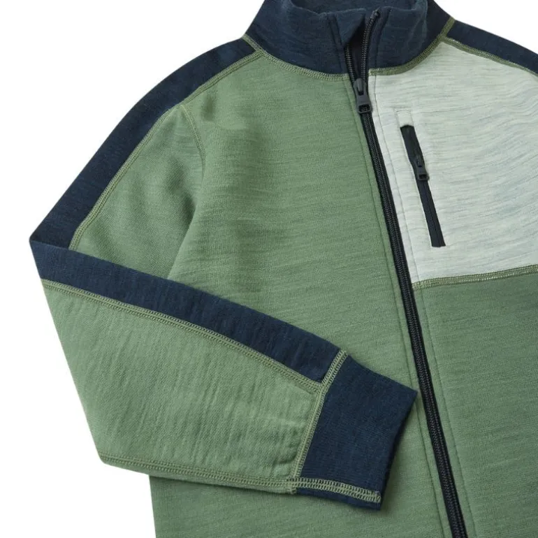 Pull en laine merinos enfant Merin - Reima - Green Clay
