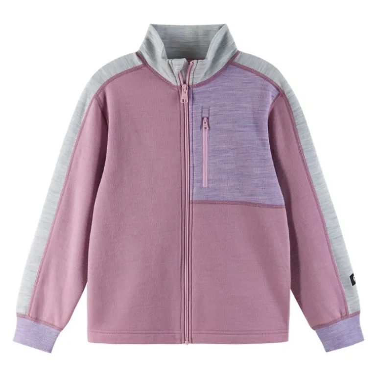 Pull en laine merinos enfant Merin - Reima - Grey Pink