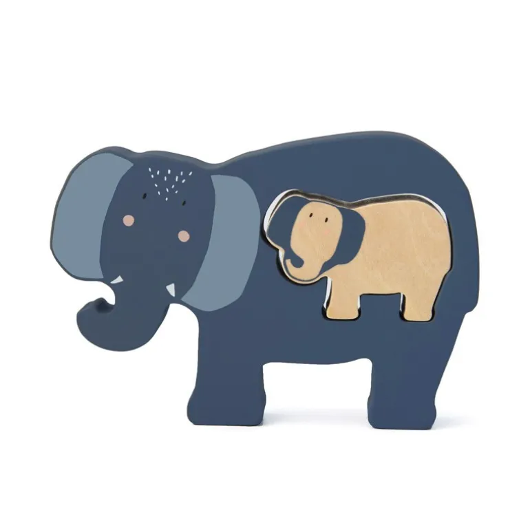 Puzzle bébé en bois Trixie - Eléphant