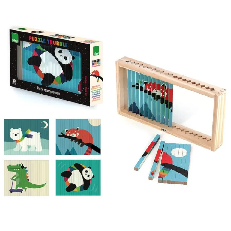 Puzzle 4 dimensions Les animaux - Vilac