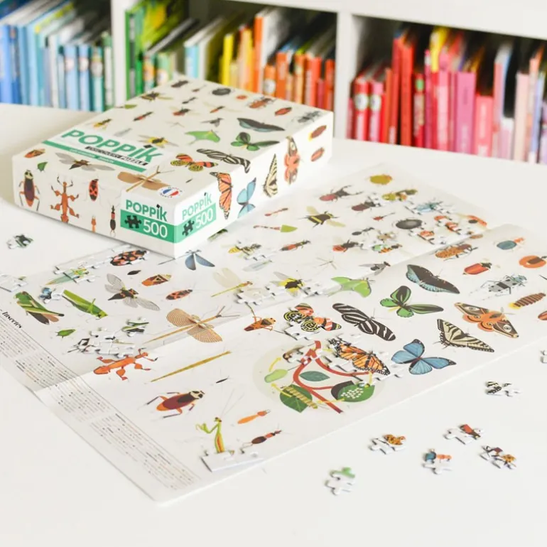 Puzzle éducatif Poppik - Les insectes - 500 pièces