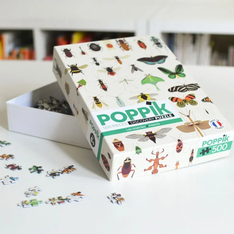 Puzzle éducatif Poppik - Les insectes - 500 pièces