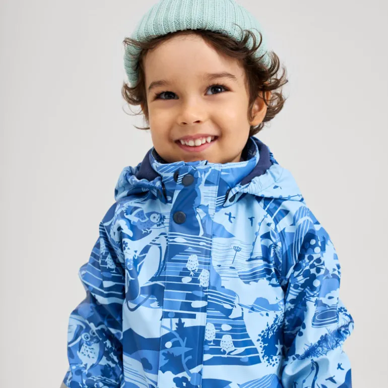 Raincoat Koski - 100% waterproof et doublé polaire - Reima - Denim Blue