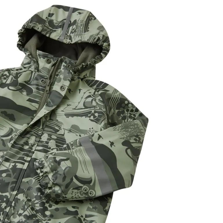 Raincoat Koski - 100% waterproof et doublé polaire - Reima - Greyish Green