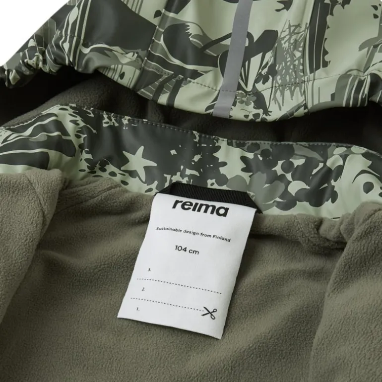 Raincoat Koski - 100% waterproof et doublé polaire - Reima - Greyish Green