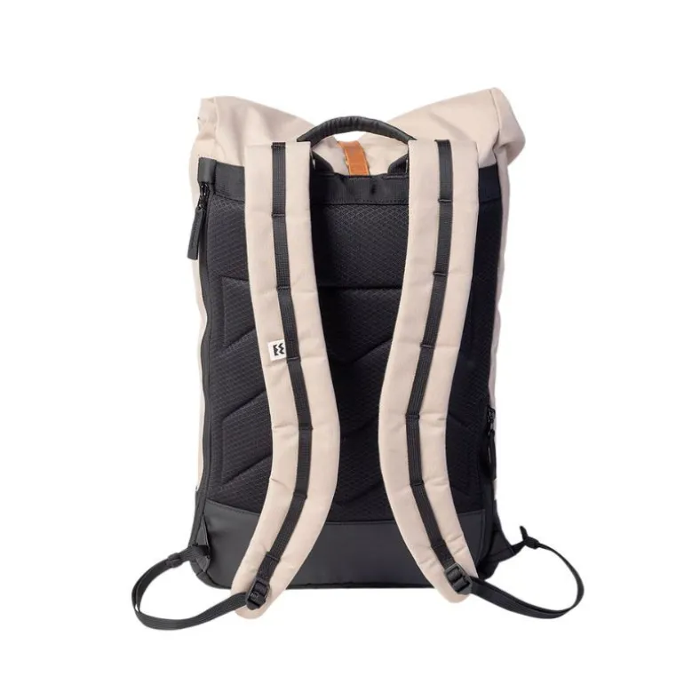 Sac à dos roll-top Wanaka - MeroMero - Sable / Brown Leather