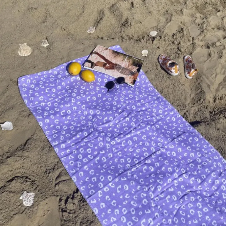 Serviette de bain 135 x 65 cm - Swim Essentials - Lila Leopard