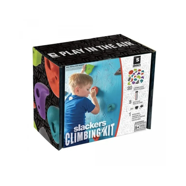Set de 20 prises escalade enfant - Slackers Climbing kit