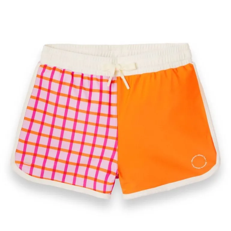 Short anti-UV enfant - KietLa - Tartan / Red