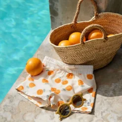 Short de bain bébé court anti-UV - Lassig - Orange sel marin