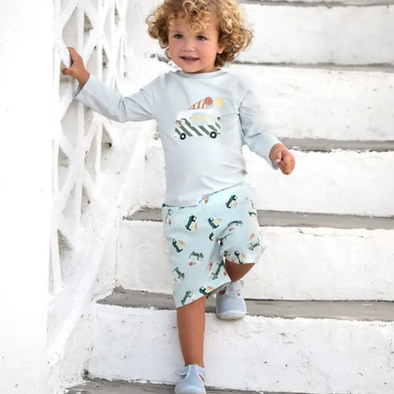 Short de bain enfant anti-UV - Lassig - Camion de glace illusion bleu