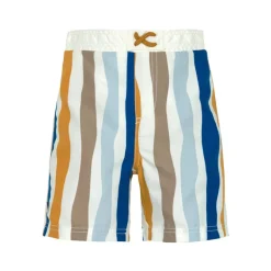 Short de bain enfant anti-UV - Lassig - Vagues bleu / Nature