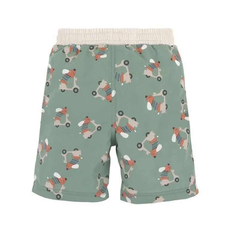 Short de bain enfant anti-UV - Lassig - Scooter/Chien vert