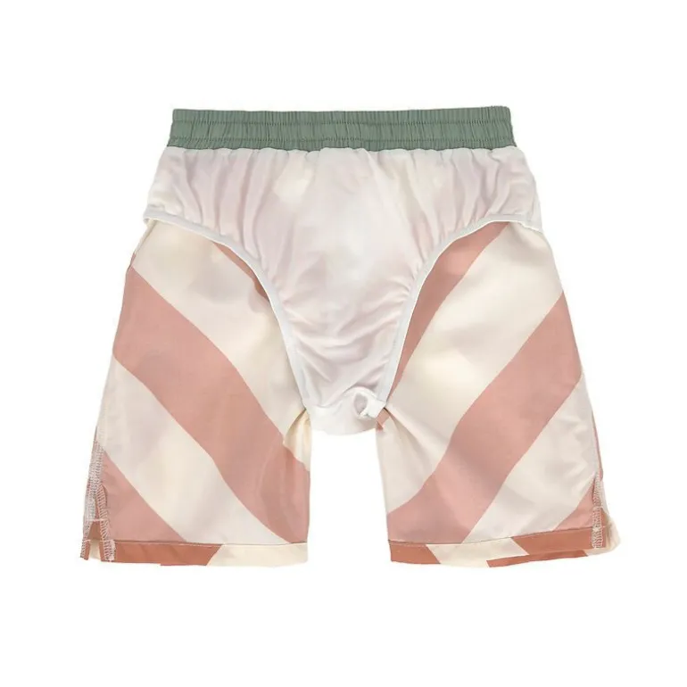 Short de bain enfant - Lassig - Rayures terre/sel marin