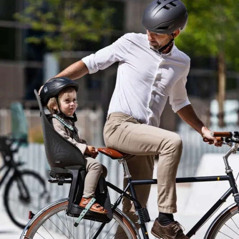 Siège vélo arrière Urban Iki - Fixation cadre - Noir / Marron