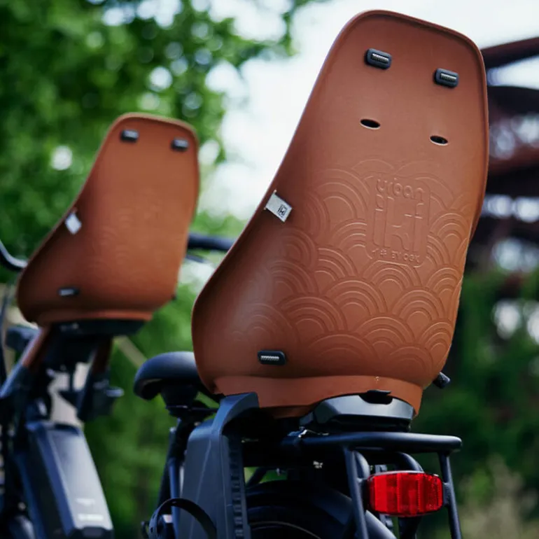 Siège vélo arrière Urban Iki - Fixation cadre - Noir / Marron