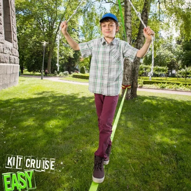 Slackline enfant et débutant avec main courante - Kit Easy