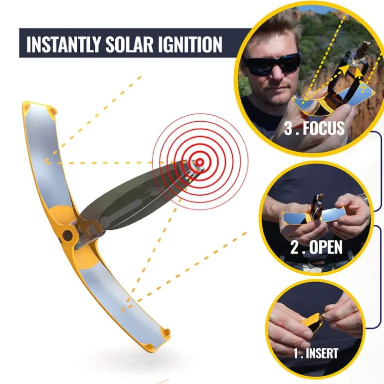 Suncase Gear - Allume feu solaire - Solar Brother - Rouge