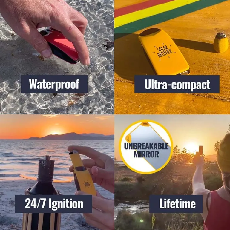 Suncase Gear - Allume feu solaire - Solar Brother - Rouge