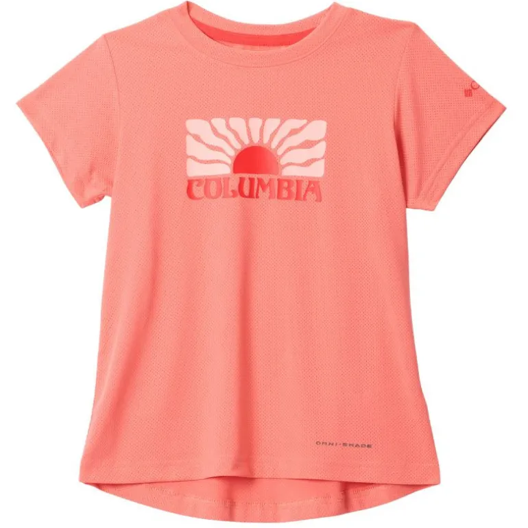 Tee shirt respirant enfant Tech Trail - Columbia - Hot coral