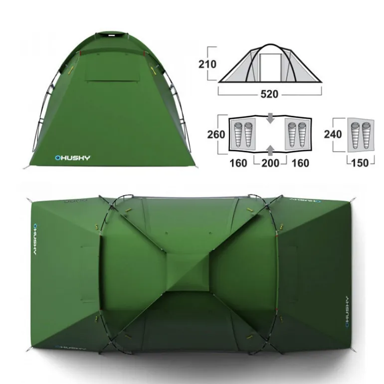 Tente camping 4 places - Boston 4 - Husky