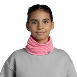 Tour de cou enfant en laine Merinos - BUFF - Solid Rose Pink