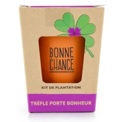 Trèfle à quatre feuilles - Kit message « Bonne chance » - Radis et Capucine