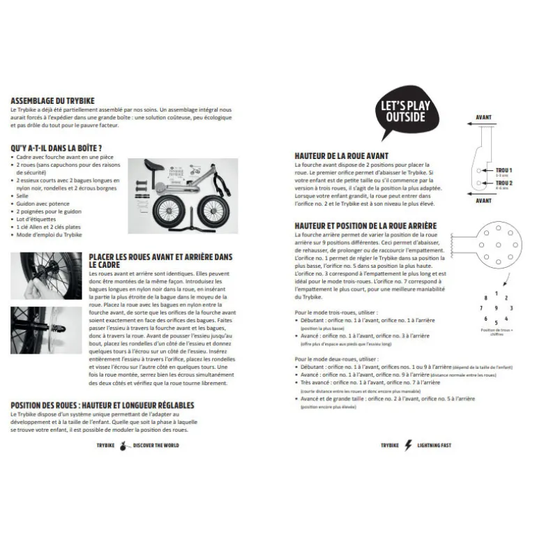 Tricycle Trybike : évolutif en draisienne - Creme