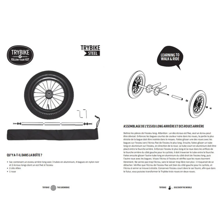 Tricycle Trybike : évolutif en draisienne - Creme