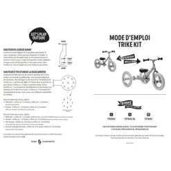 Tricycle Trybike : évolutif en draisienne - Rose mat