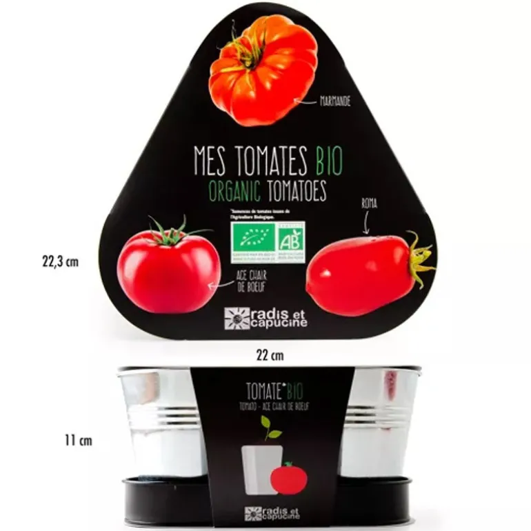 Trio de Tomates à faire pousser - Radis et Capucine