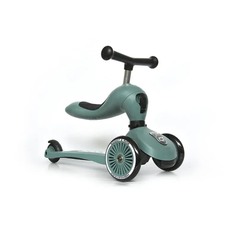 Trottinette 2 en 1 Highwaykick 1 - Scoot and Ride - Vert forêt
