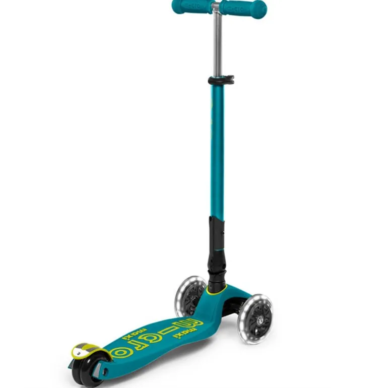 Trottinette Maxi Micro Deluxe pliable - Avec LED - Bleu Pétrole