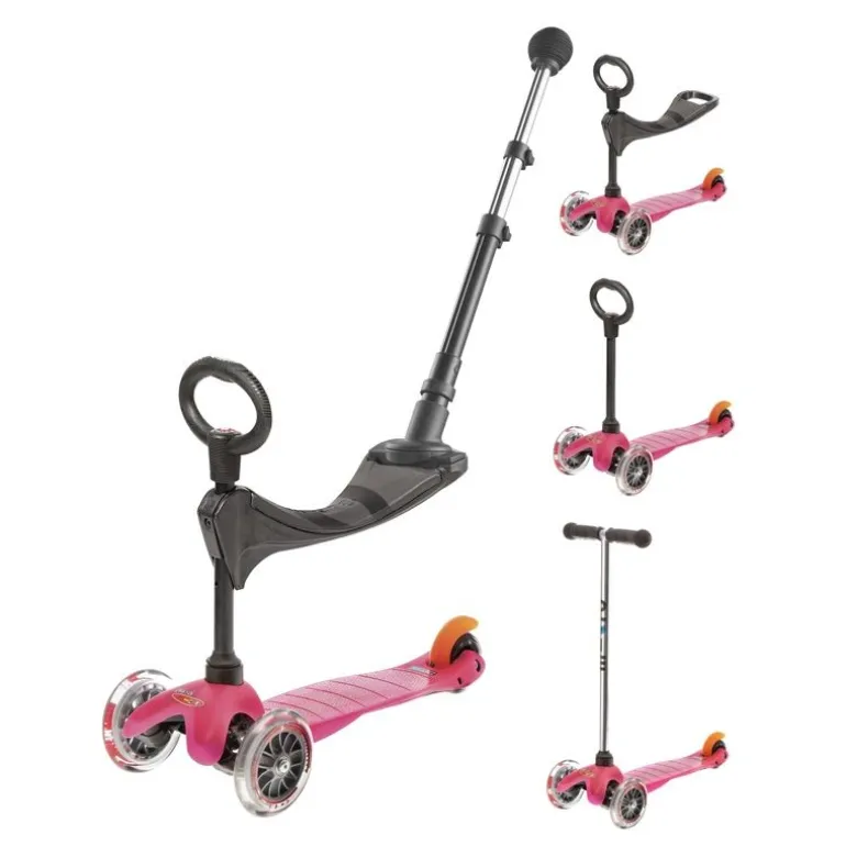 Trottinette évolutive Micro mini 3 en 1 push - Dès 1 an - Rose