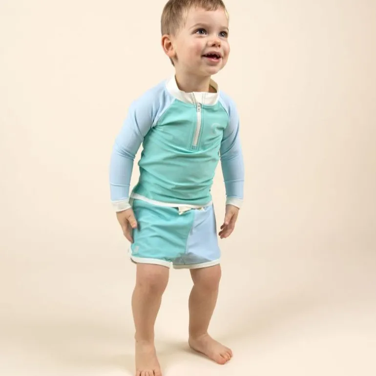 T-shirt anti-UV enfant - KietLa - Vert / Bleu
