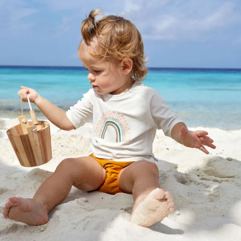 T-shirt de bain anti-uv bébé - Lassig - Arc-en-ciel nature
