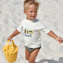T-shirt de bain anti-uv bébé - Lassig - Camper écru