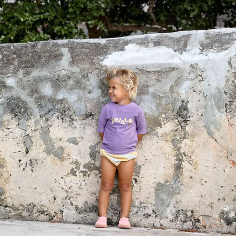 T-shirt de bain anti-uv bébé - Lassig - Violet