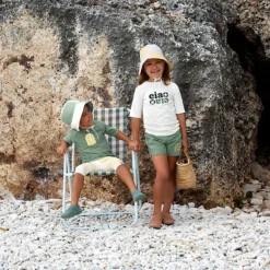 T-shirt de bain anti-uv enfant - Lassig - Vert/sel marin