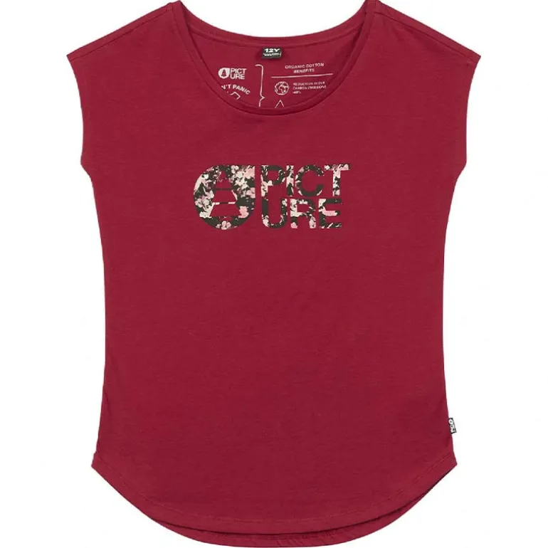 T-shirt fille Basement Tee Girl - Picture Organic Clothing - Rhubarbe
