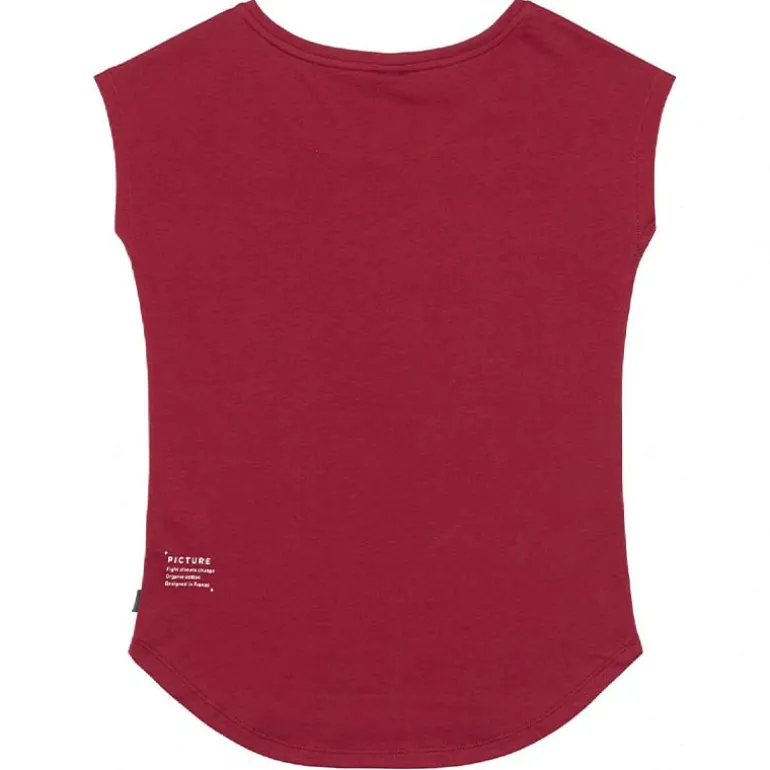 T-shirt fille Basement Tee Girl - Picture Organic Clothing - Rhubarbe