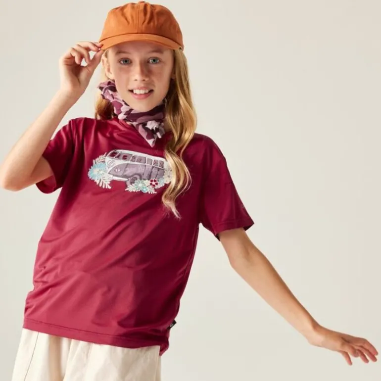T-shirt respirant enfant Amusing - Dare2b - Deep Claret