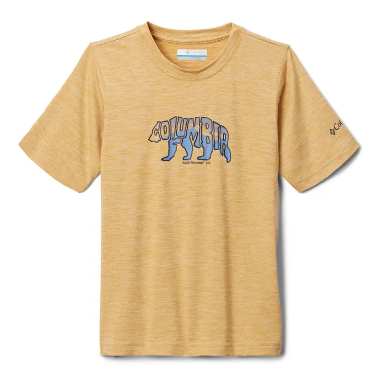 T-shirt respirant garçon - Columbia - Mount Echo - Light Camel