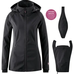 Veste de portage softshell Mamalila - noire