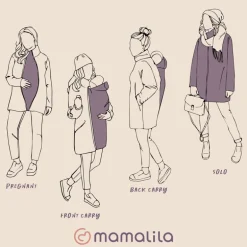 Veste de portage softshell Mamalila - Moutarde