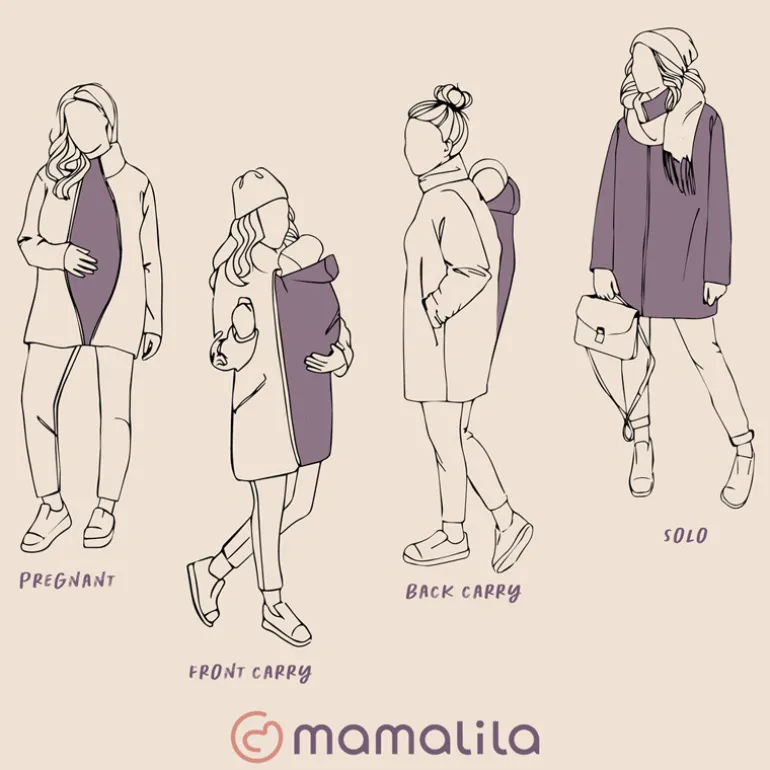 Veste de portage softshell Mamalila - Moutarde